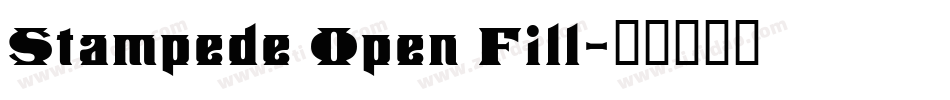 Stampede Open Fill字体转换